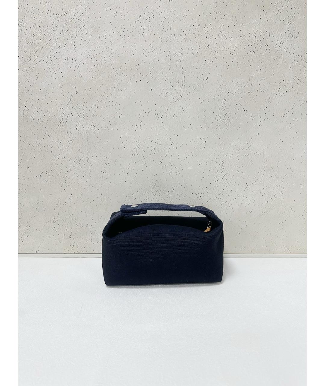 HERMES Черная деним косметичка, фото 2