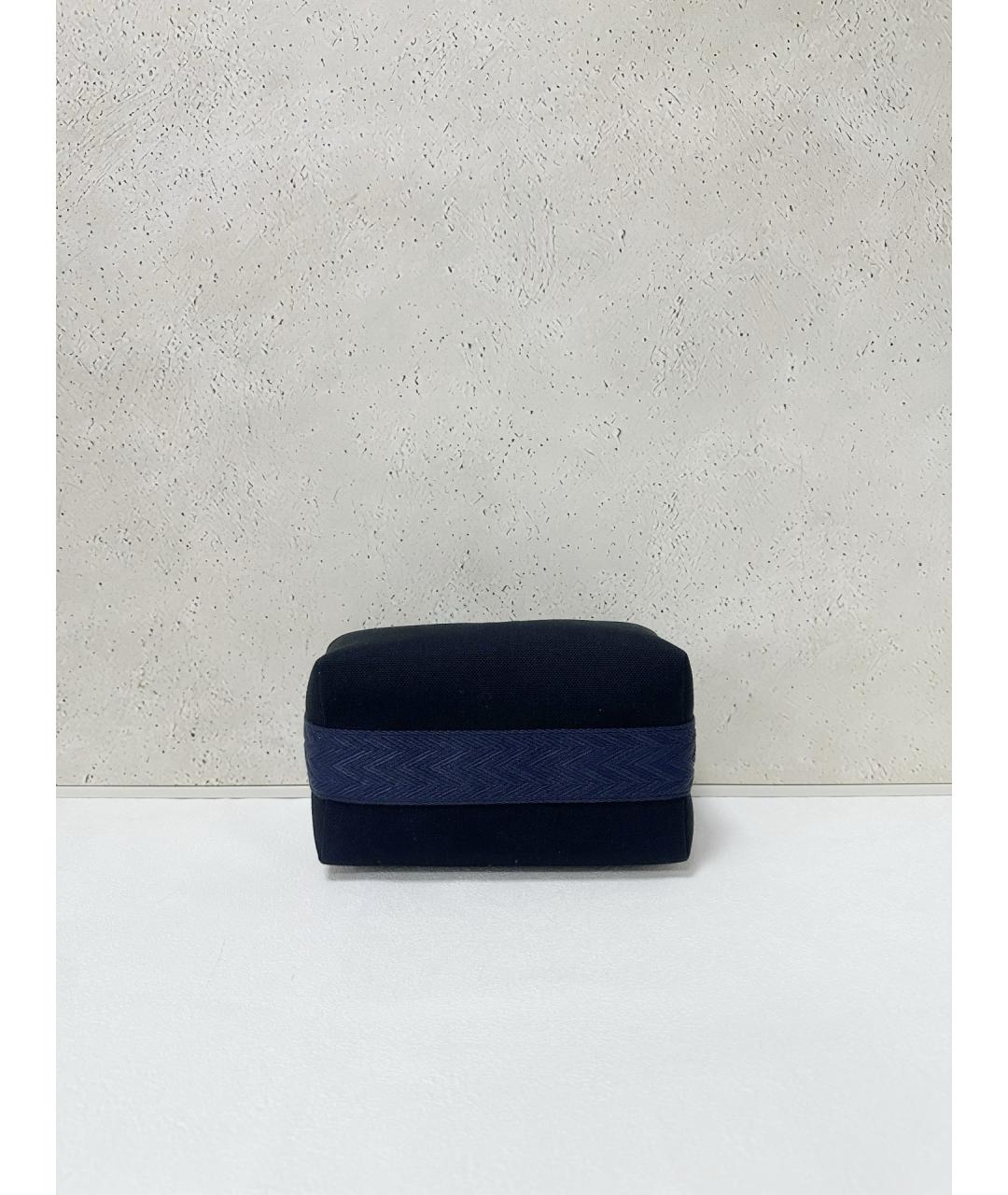 HERMES Черная деним косметичка, фото 5