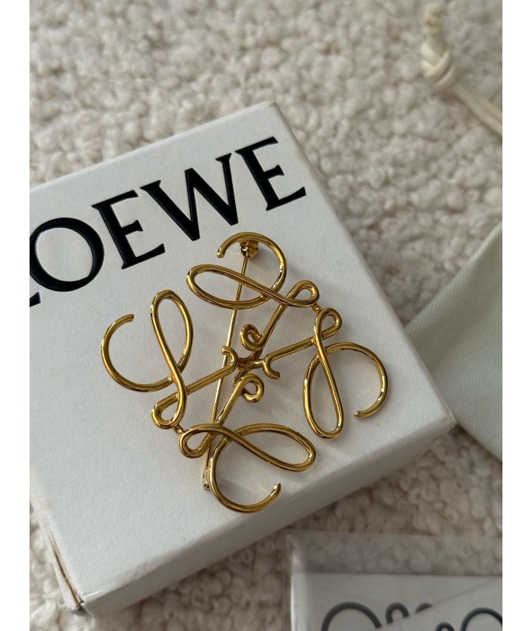 LOEWE Золотая металлическая булавка / брошь, фото 3