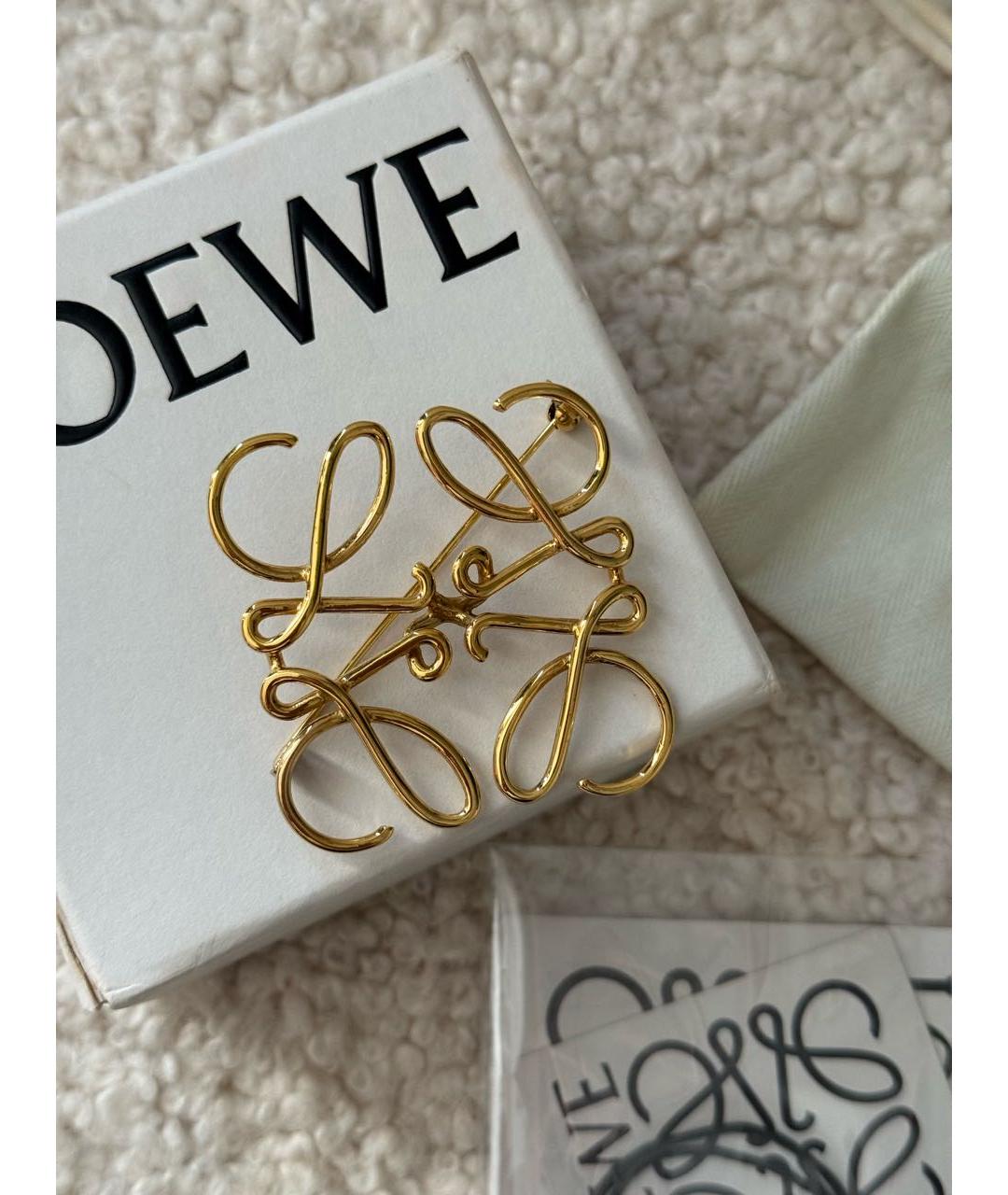 LOEWE Золотая металлическая булавка / брошь, фото 4