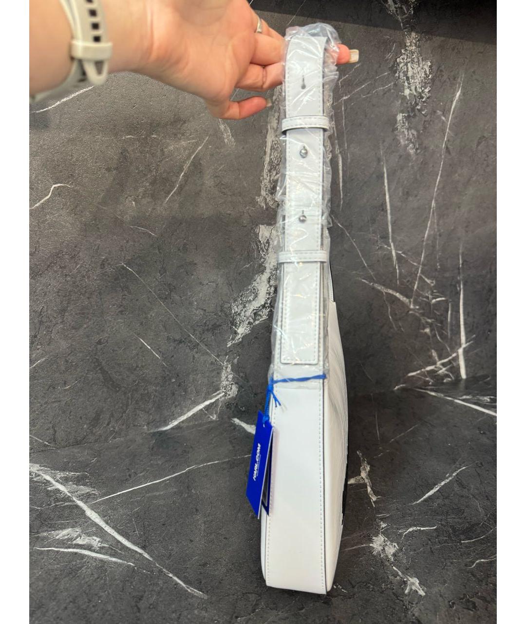 KARL LAGERFELD Белая сумка через плечо из искусственной кожи, фото 2