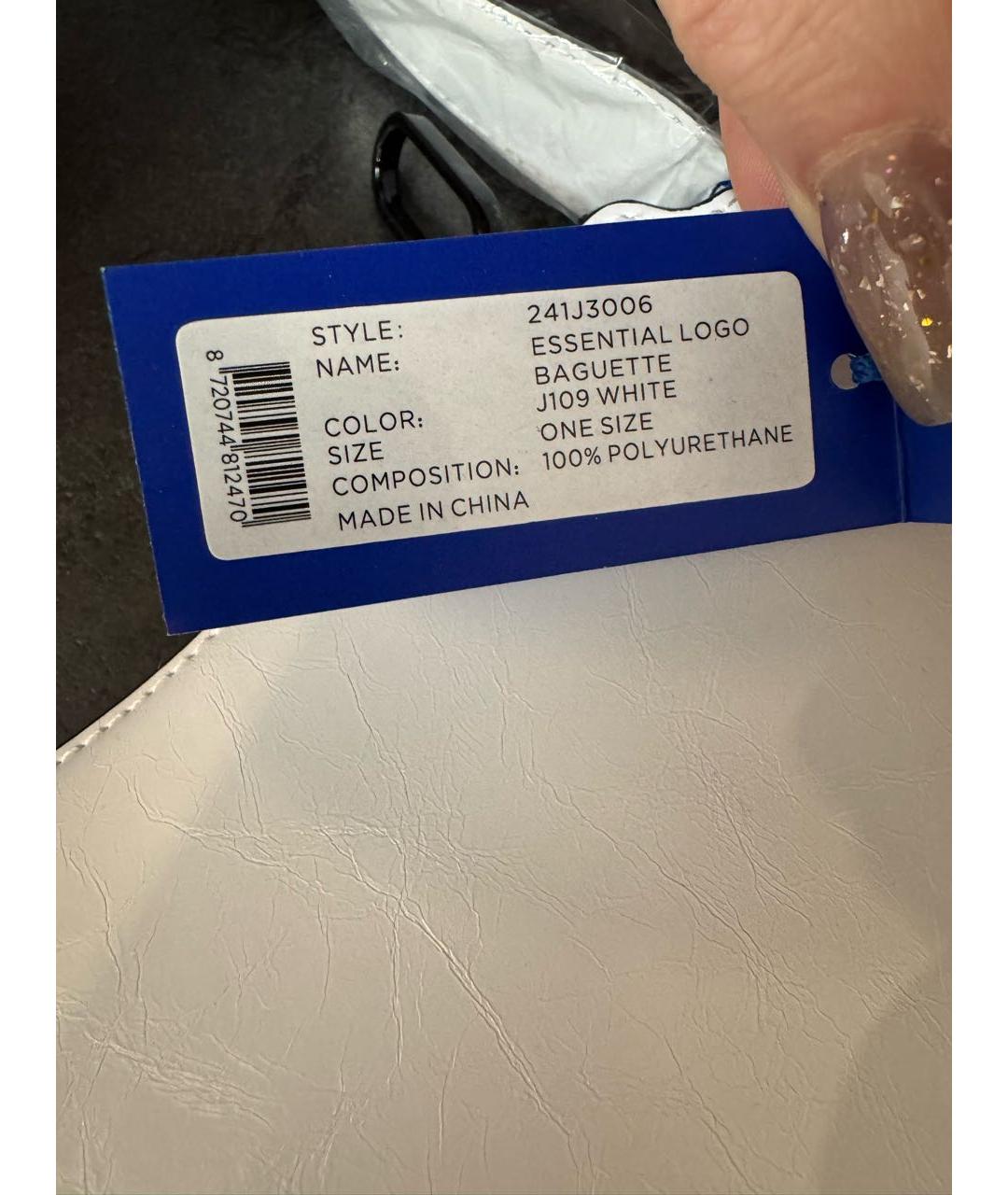 KARL LAGERFELD Белая сумка через плечо из искусственной кожи, фото 6