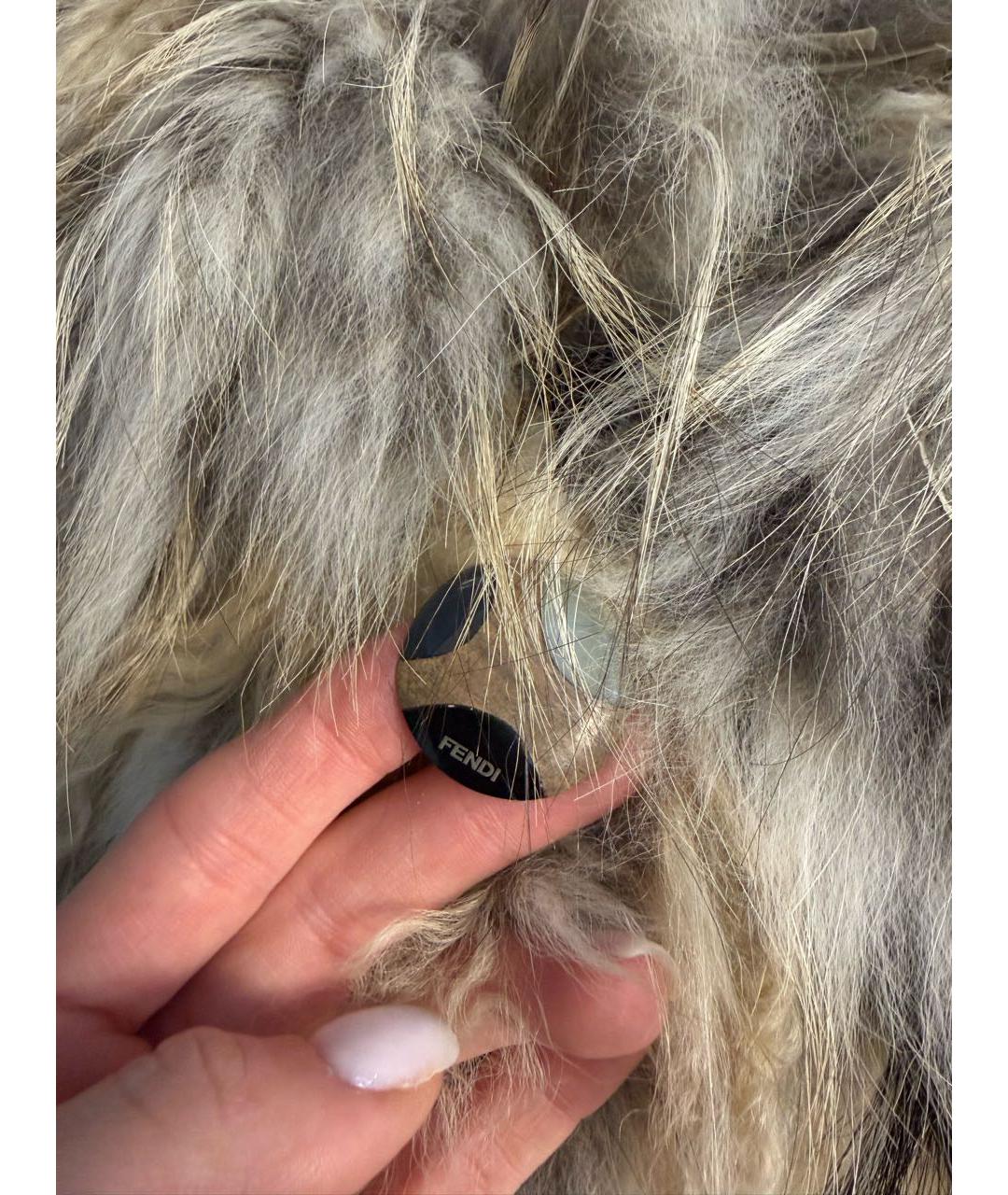 FENDI Бежевый меховой жилет, фото 4