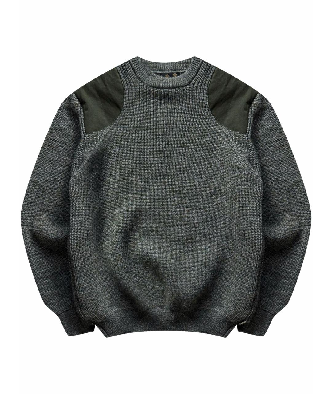 BARBOUR Хаки шерстяной джемпер / свитер, фото 1