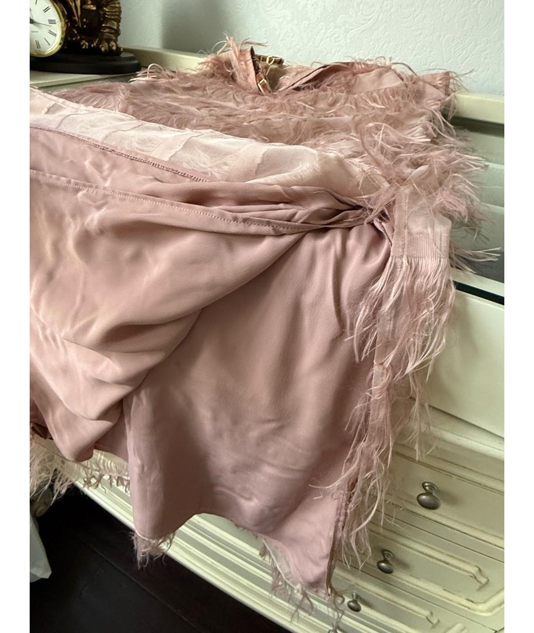 MAX MARA Розовое шелковое коктейльное платье, фото 3