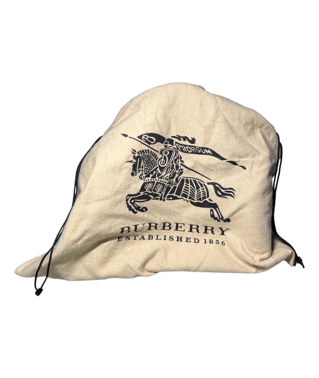 BURBERRY Бежевая кожаная сумка с короткими ручками, фото 2