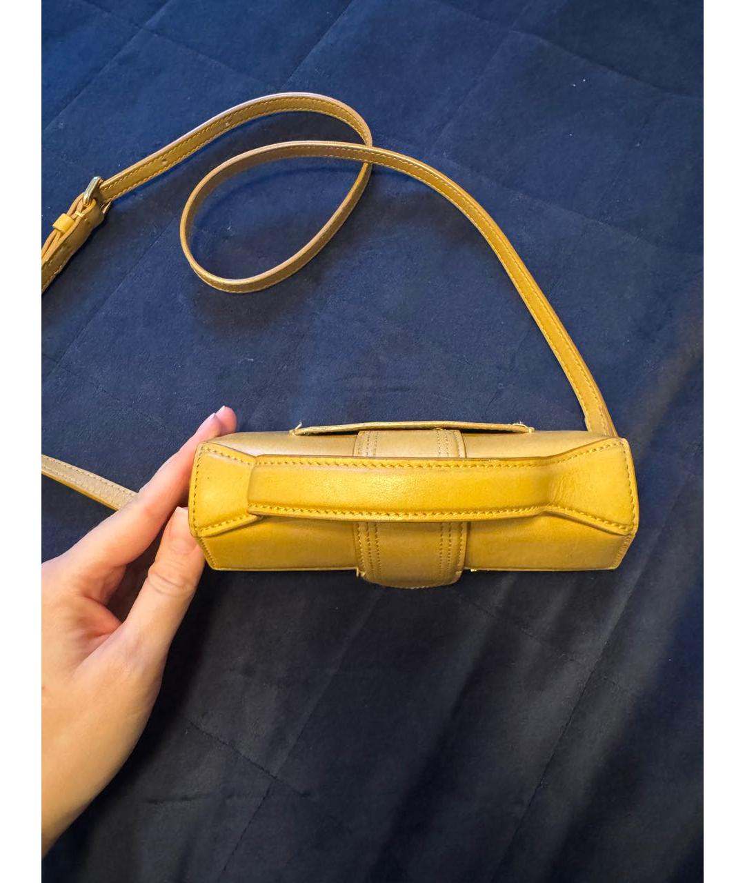 JACQUEMUS Оранжевая кожаная сумка через плечо, фото 8