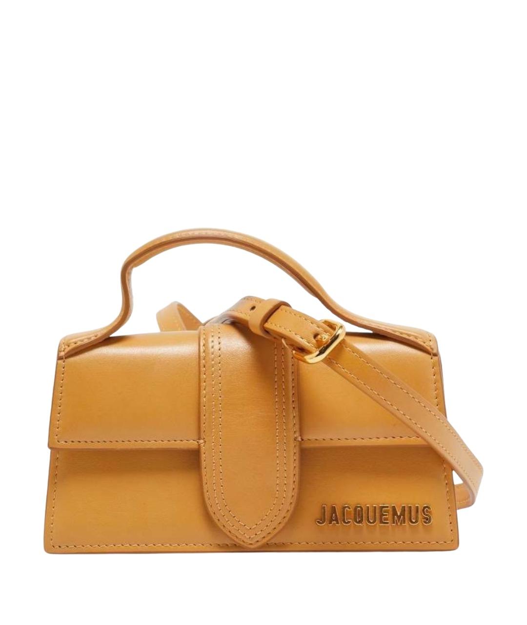 JACQUEMUS Оранжевая кожаная сумка через плечо, фото 1