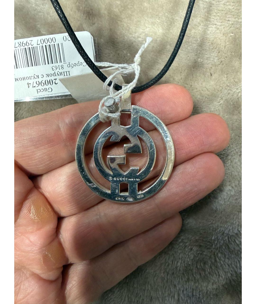 GUCCI Серебрянный серебряный кулон, фото 4