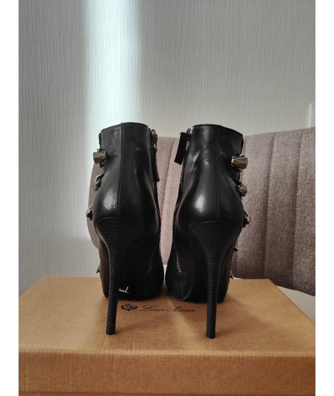 ALEXANDER MCQUEEN Черные кожаные ботильоны, фото 5