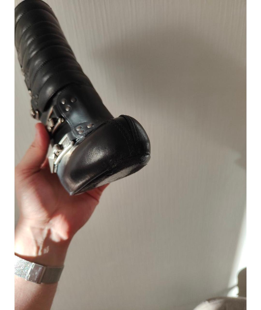 ALEXANDER MCQUEEN Черные кожаные ботильоны, фото 8