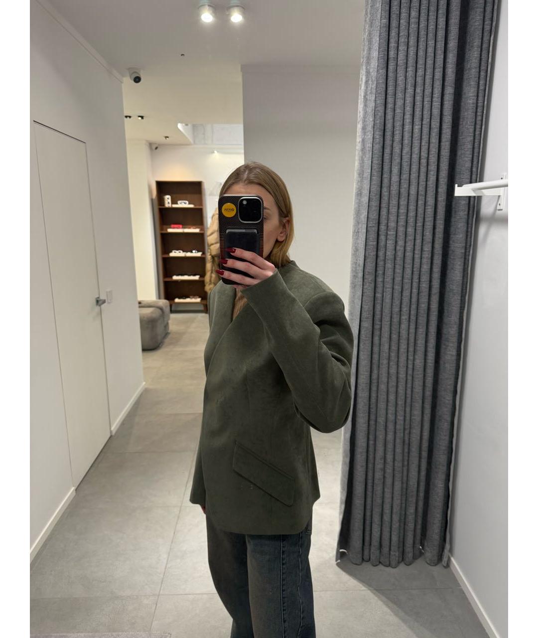 AUTENTIMENTS Хаки полиэстеровый жакет/пиджак, фото 6