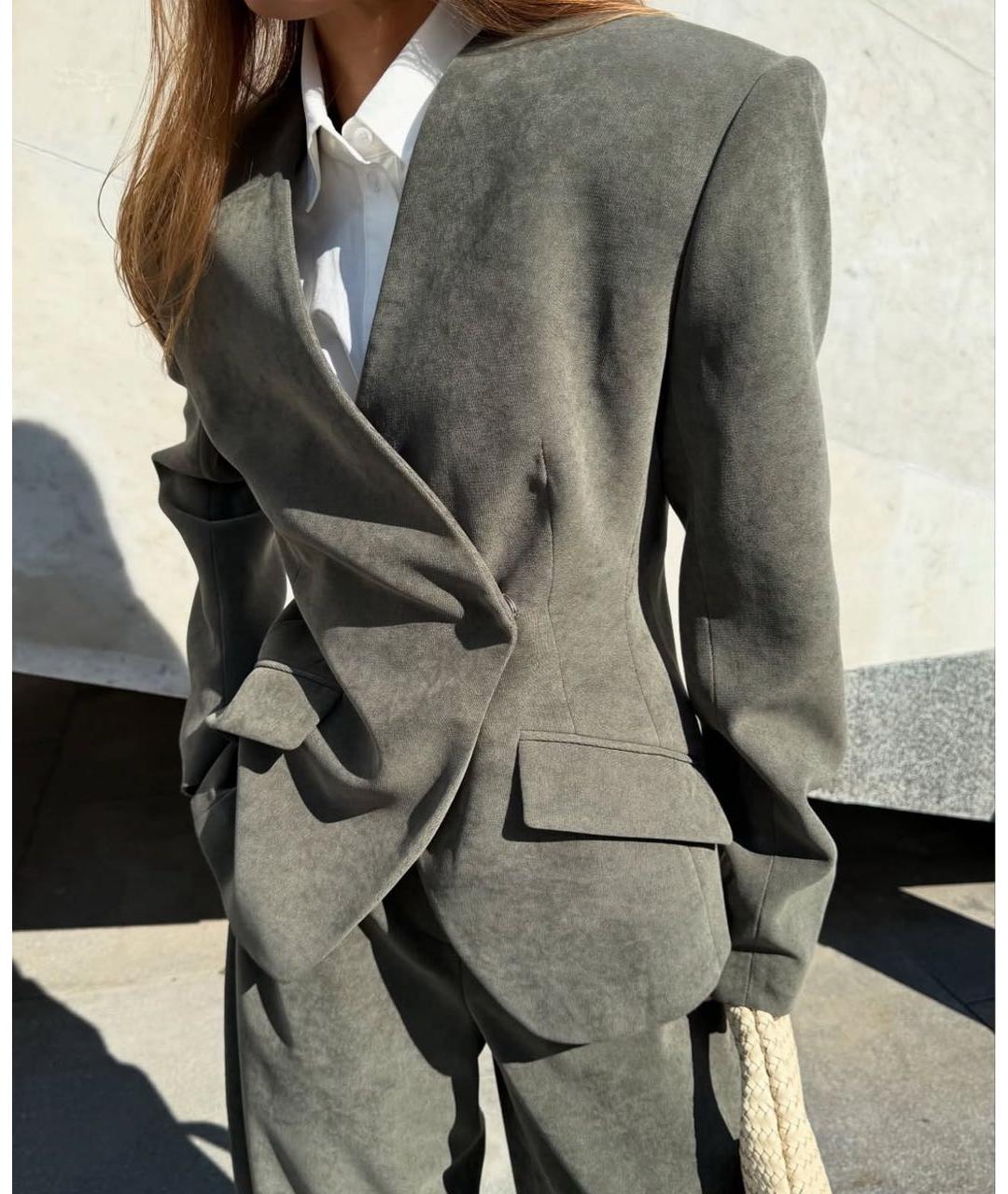 AUTENTIMENTS Хаки полиэстеровый жакет/пиджак, фото 8