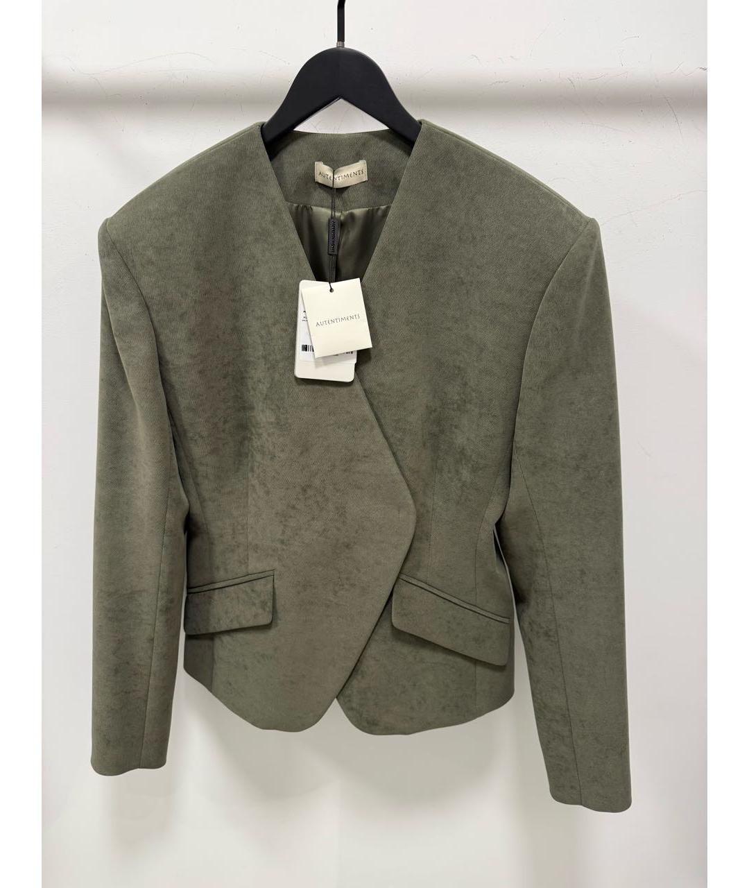 AUTENTIMENTS Хаки полиэстеровый жакет/пиджак, фото 4