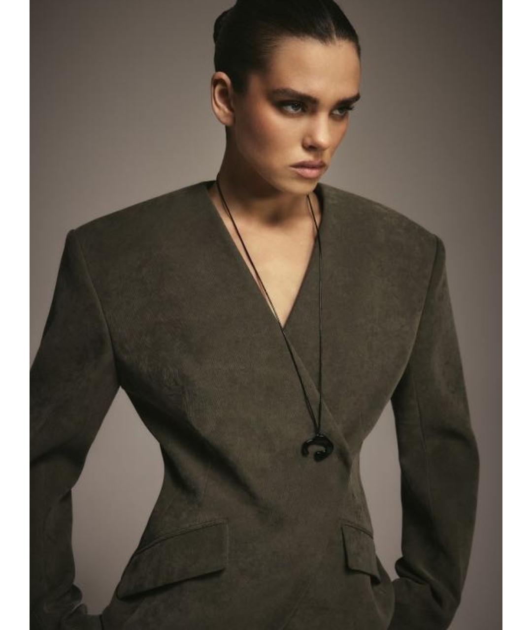 AUTENTIMENTS Хаки полиэстеровый жакет/пиджак, фото 7