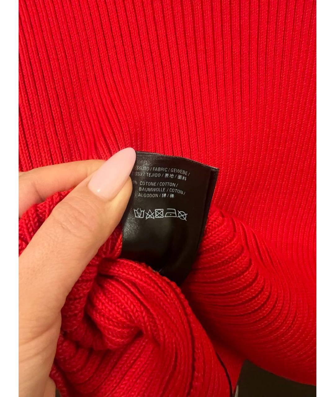 BALENCIAGA Красная хлопко-эластановая водолазка, фото 5