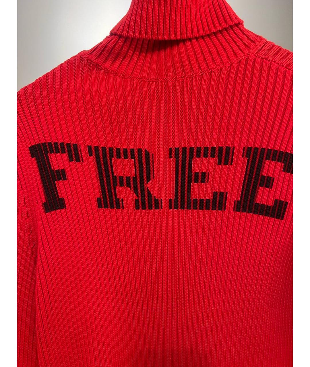 BALENCIAGA Красная хлопко-эластановая водолазка, фото 8