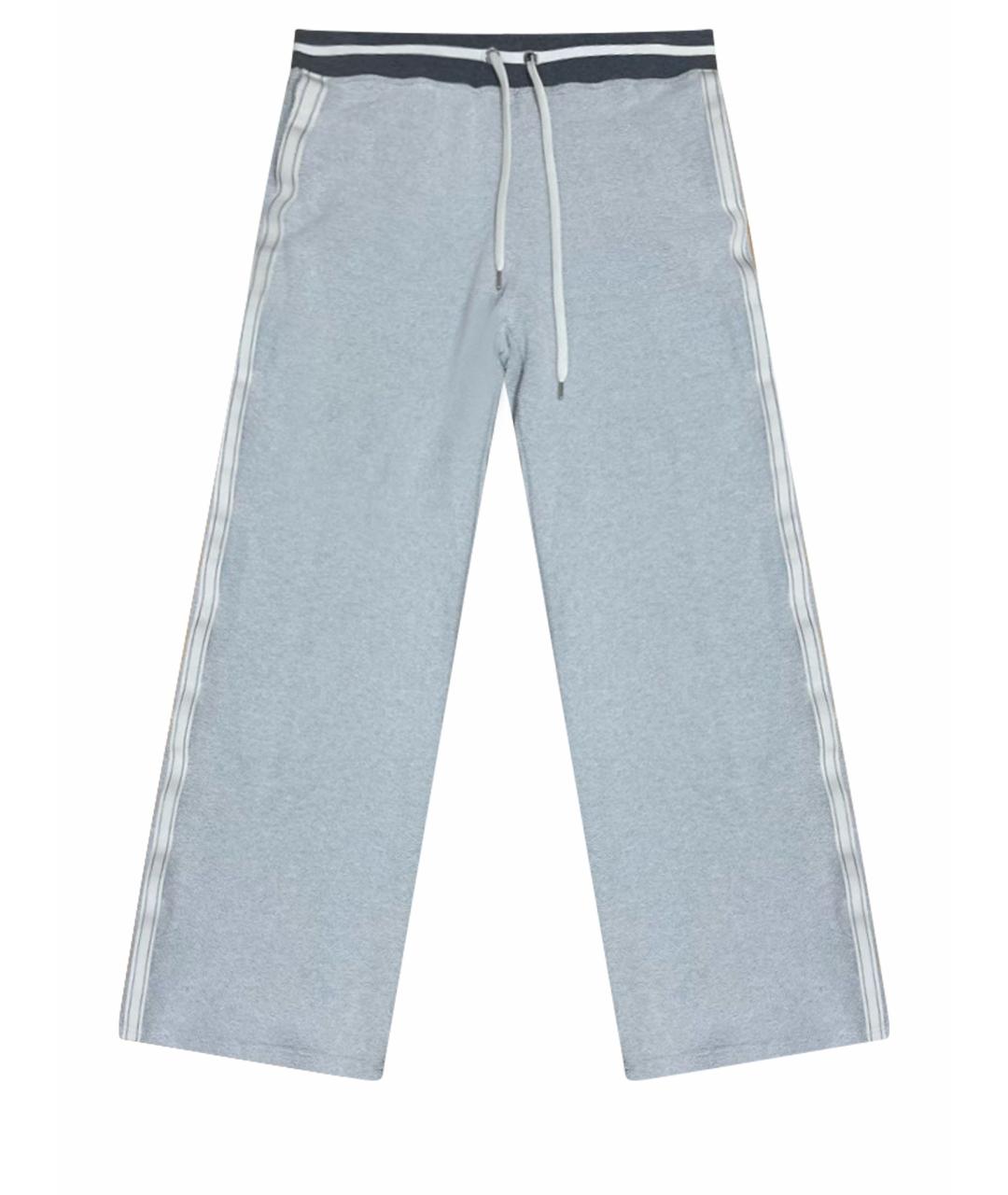 ELEVENTY Серые хлопко-эластановые брюки широкие, фото 1