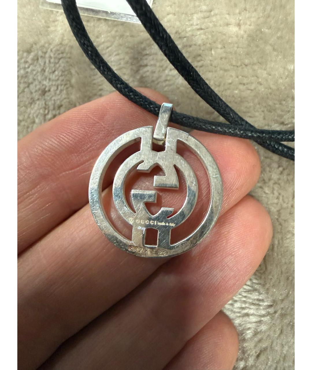 GUCCI Серебрянный серебряный кулон, фото 5