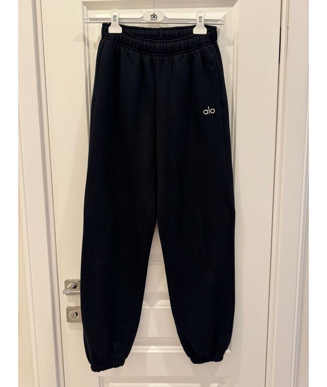 ALO YOGA Черный хлопковый спортивные костюмы, фото 5