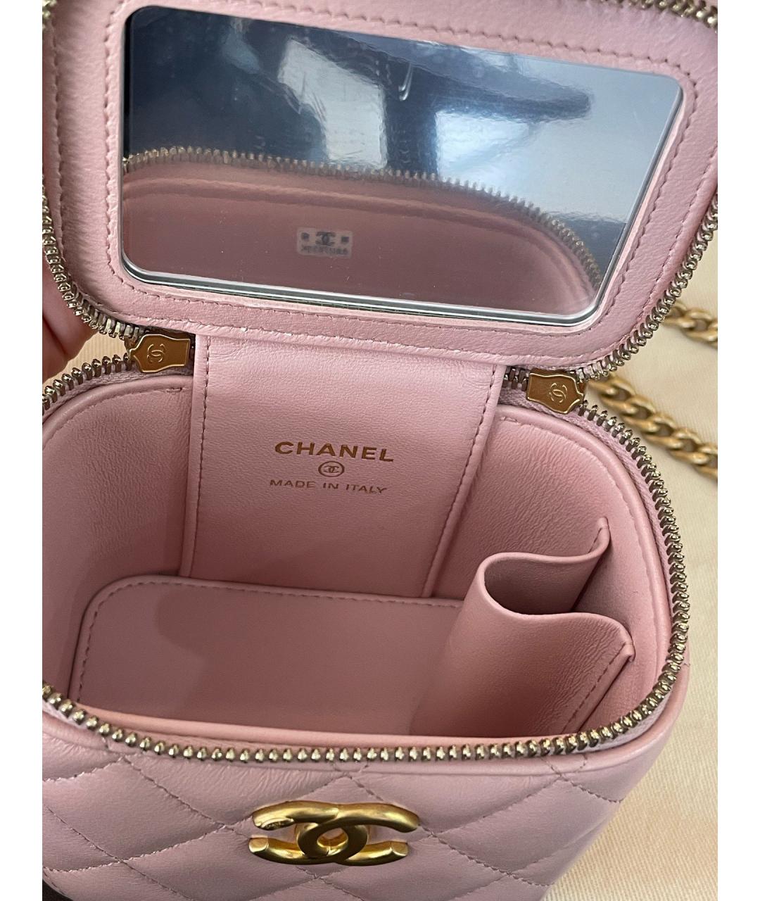 CHANEL Розовая кожаная сумка через плечо, фото 5