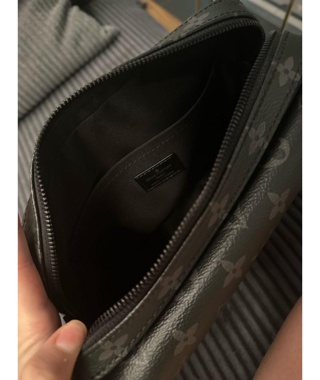 LOUIS VUITTON Черная сумка на плечо из искусственной кожи, фото 4
