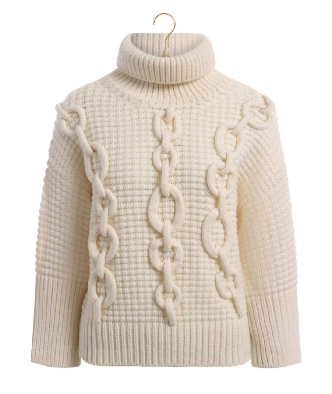 HERMES Белый шерстяной джемпер / свитер, фото 4