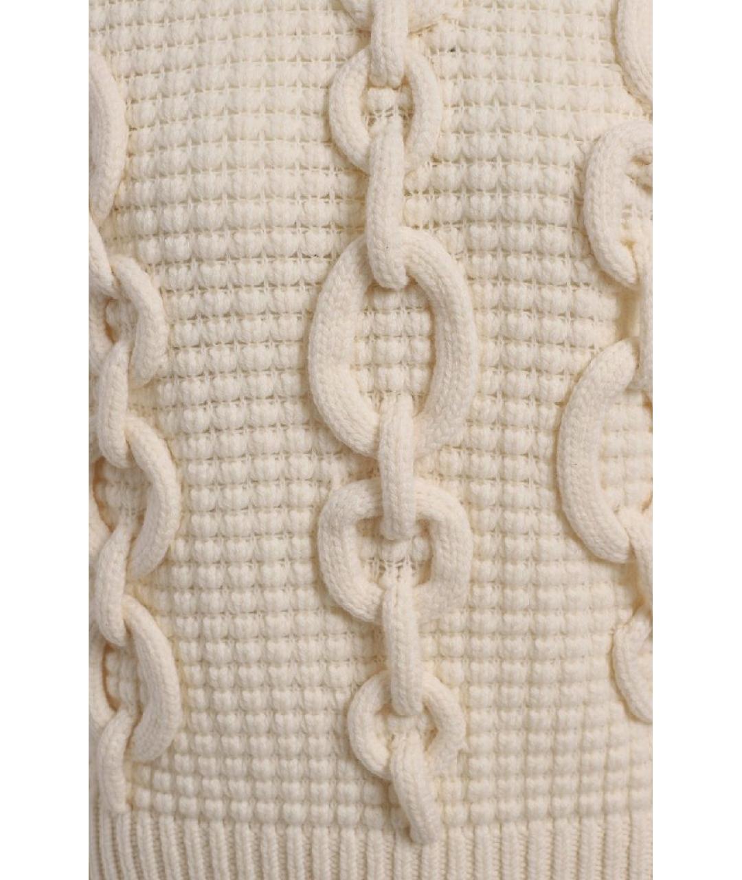 HERMES Белый шерстяной джемпер / свитер, фото 3