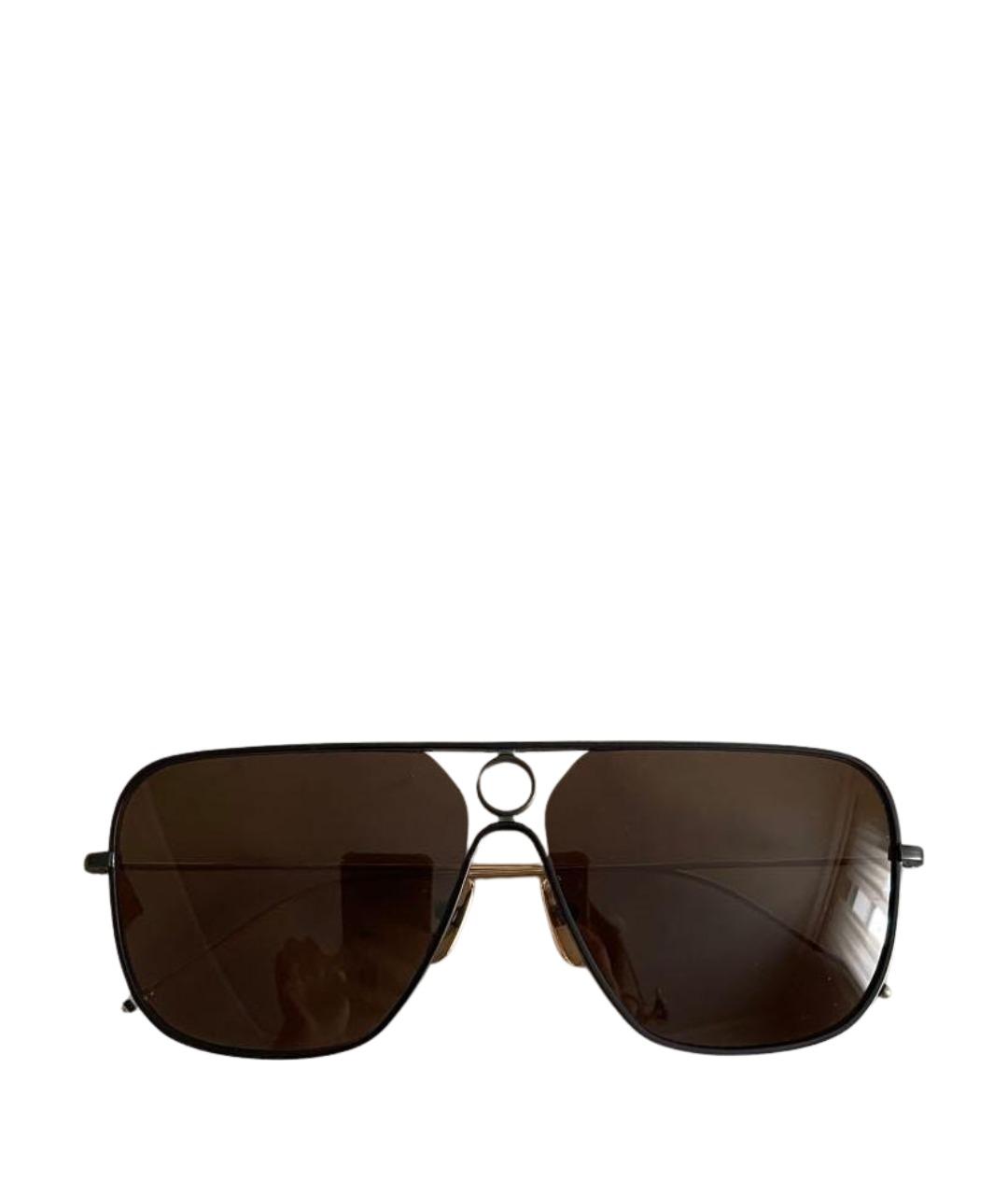 THOM BROWNE Коричневые металлические солнцезащитные очки, фото 1