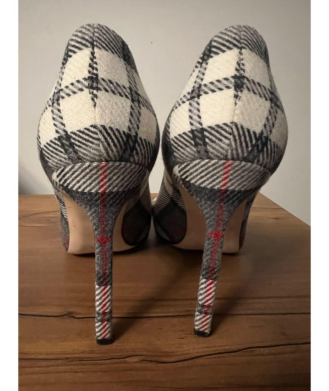 MANOLO BLAHNIK Серые текстильные туфли, фото 4