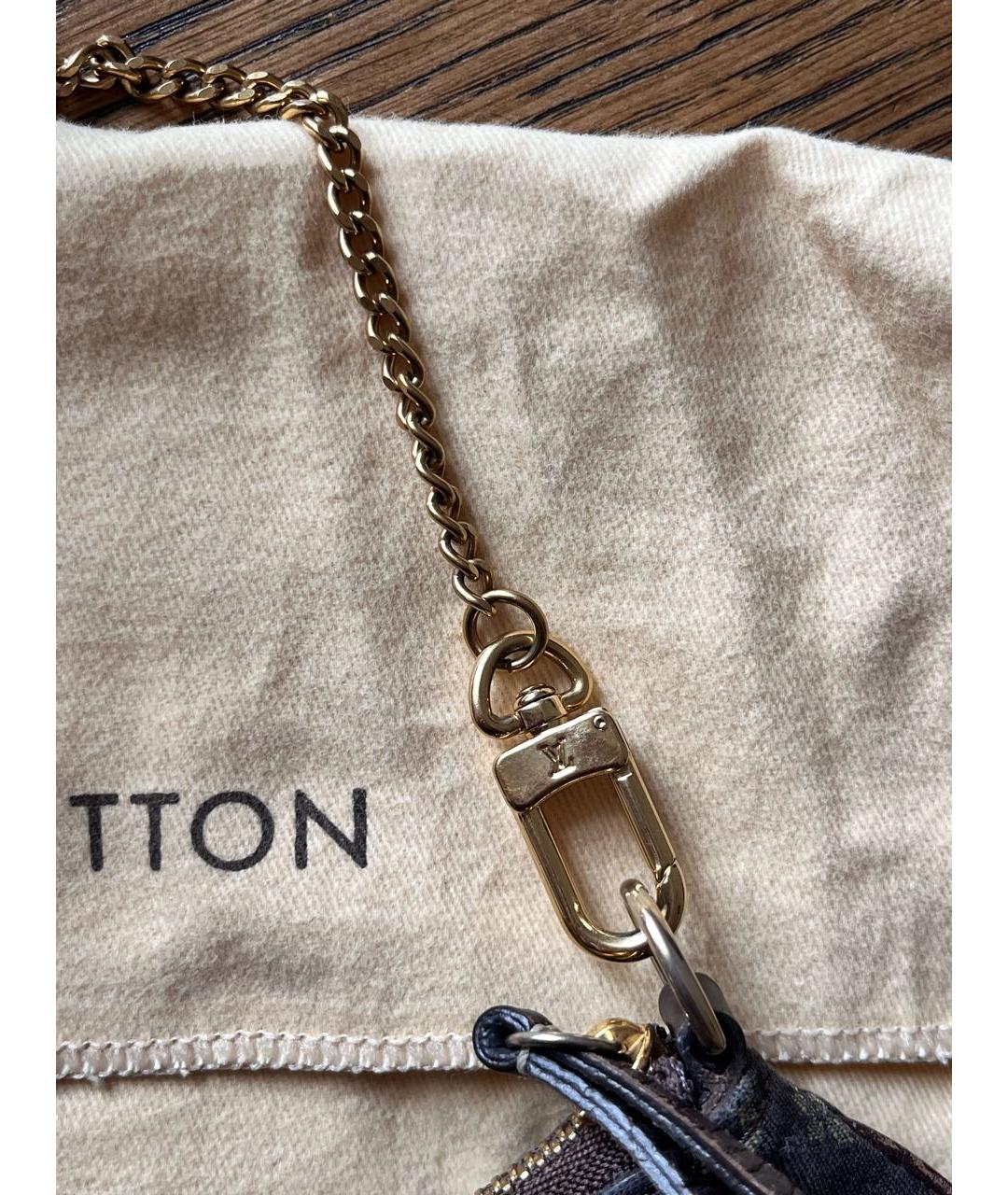 LOUIS VUITTON Антрацитовая тканевая сумка с короткими ручками, фото 5