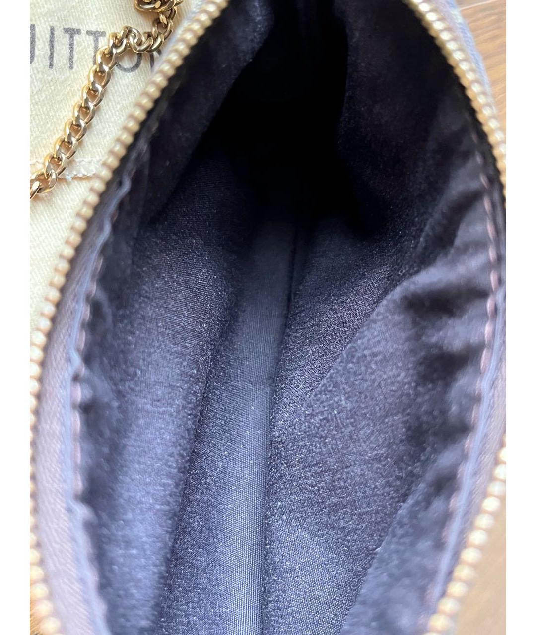 LOUIS VUITTON Антрацитовая тканевая сумка с короткими ручками, фото 6