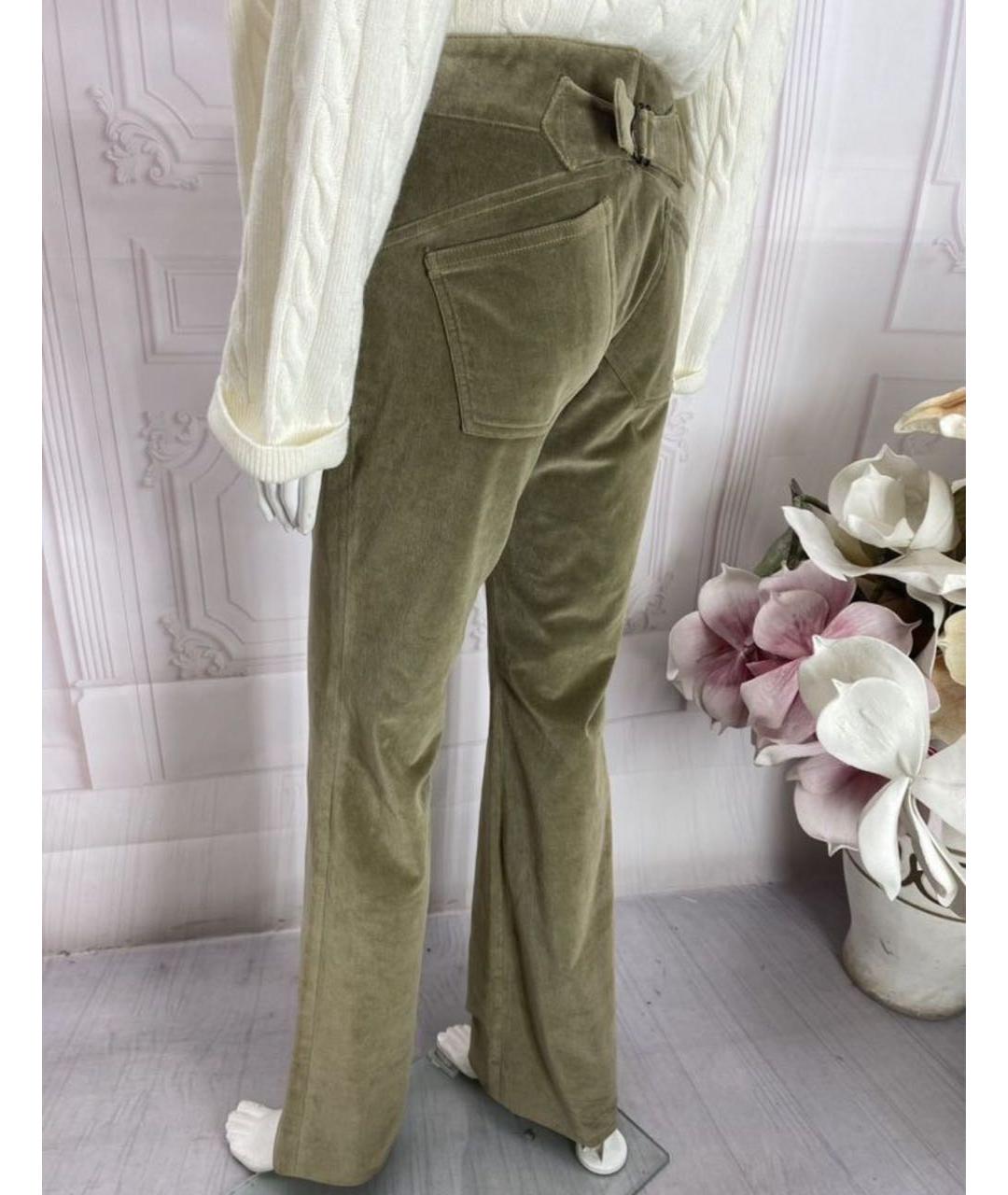 DOLCE&GABBANA Бежевые хлопко-эластановые прямые брюки, фото 7