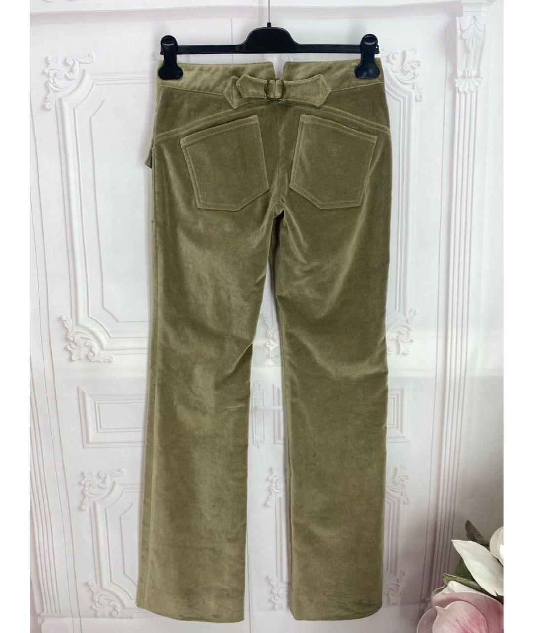 DOLCE&GABBANA Бежевые хлопко-эластановые прямые брюки, фото 2