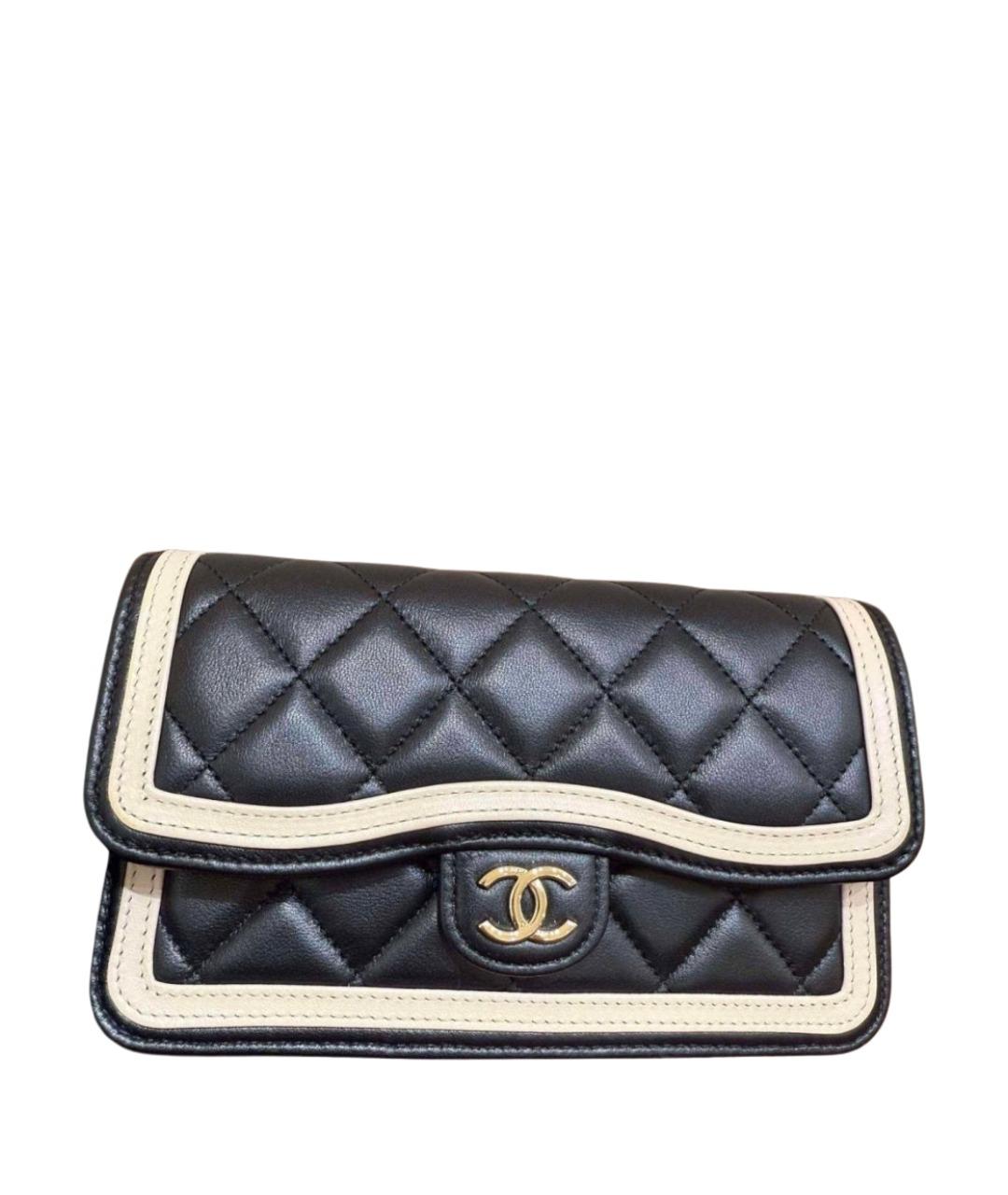 CHANEL Черная кожаная сумка через плечо, фото 1