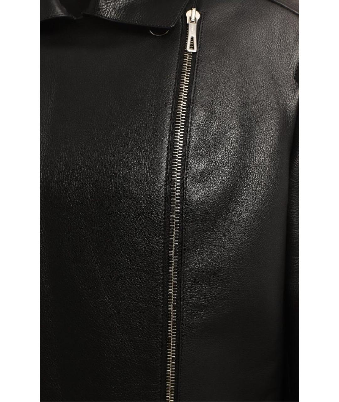 HERMES Черная кожаная куртка, фото 3