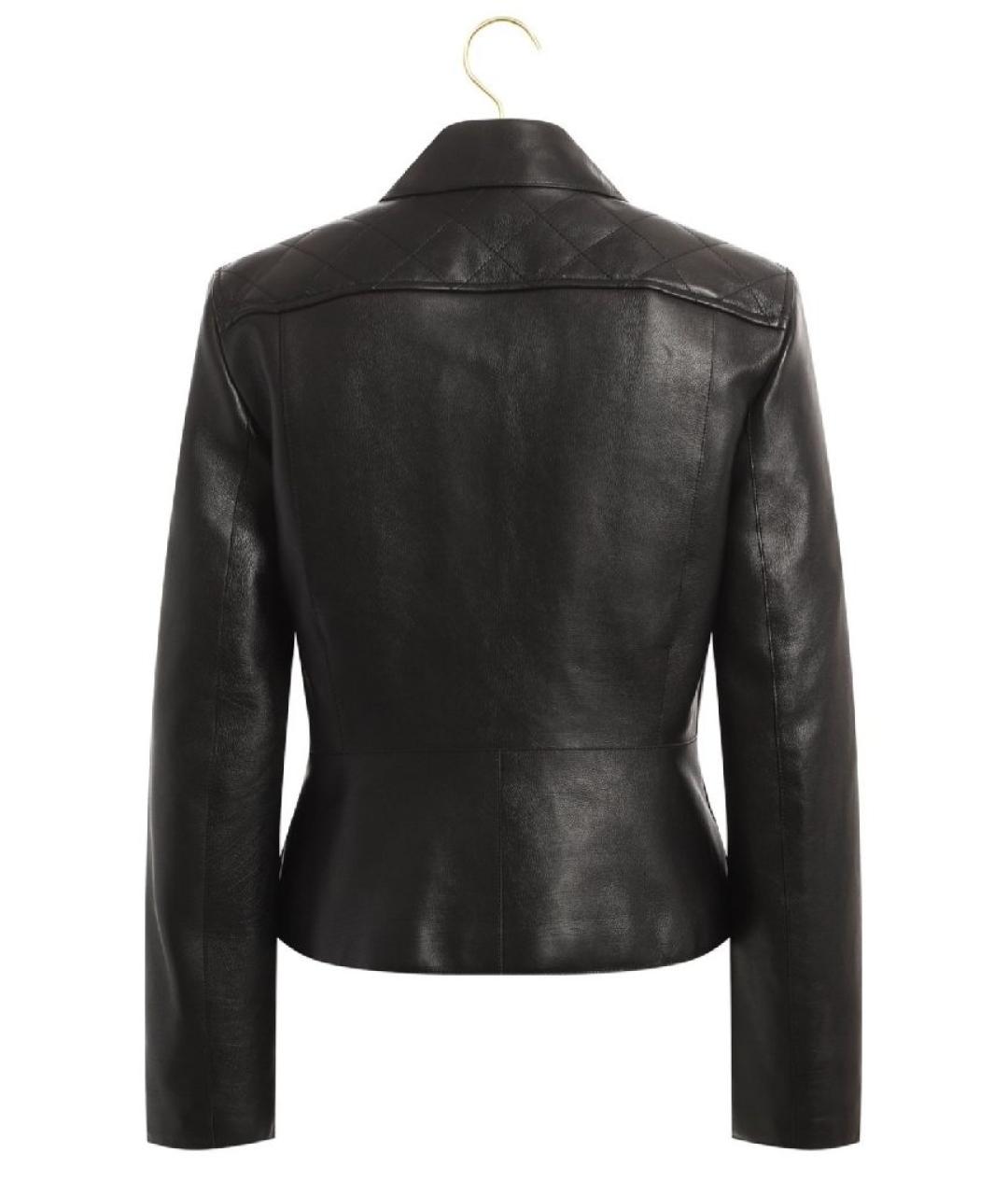 HERMES Черная кожаная куртка, фото 2