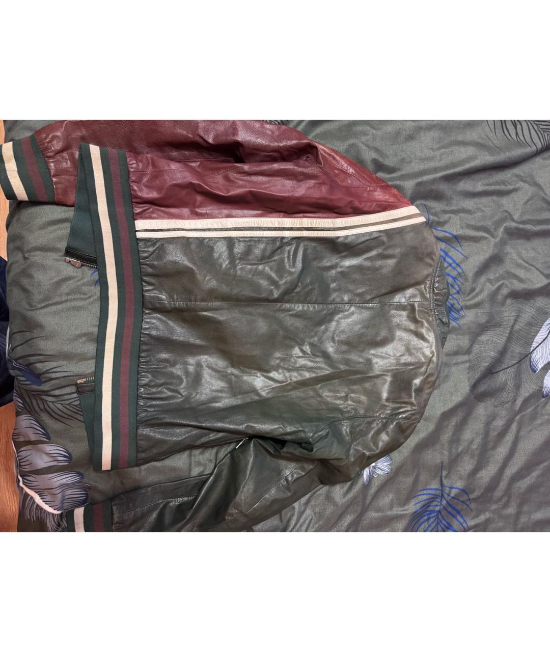 DOLCE&GABBANA Антрацитовая кожаная куртка, фото 2