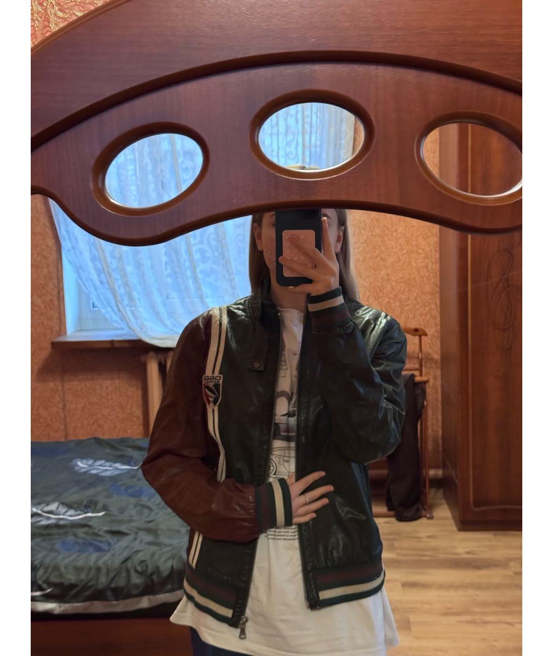 DOLCE&GABBANA Антрацитовая кожаная куртка, фото 5