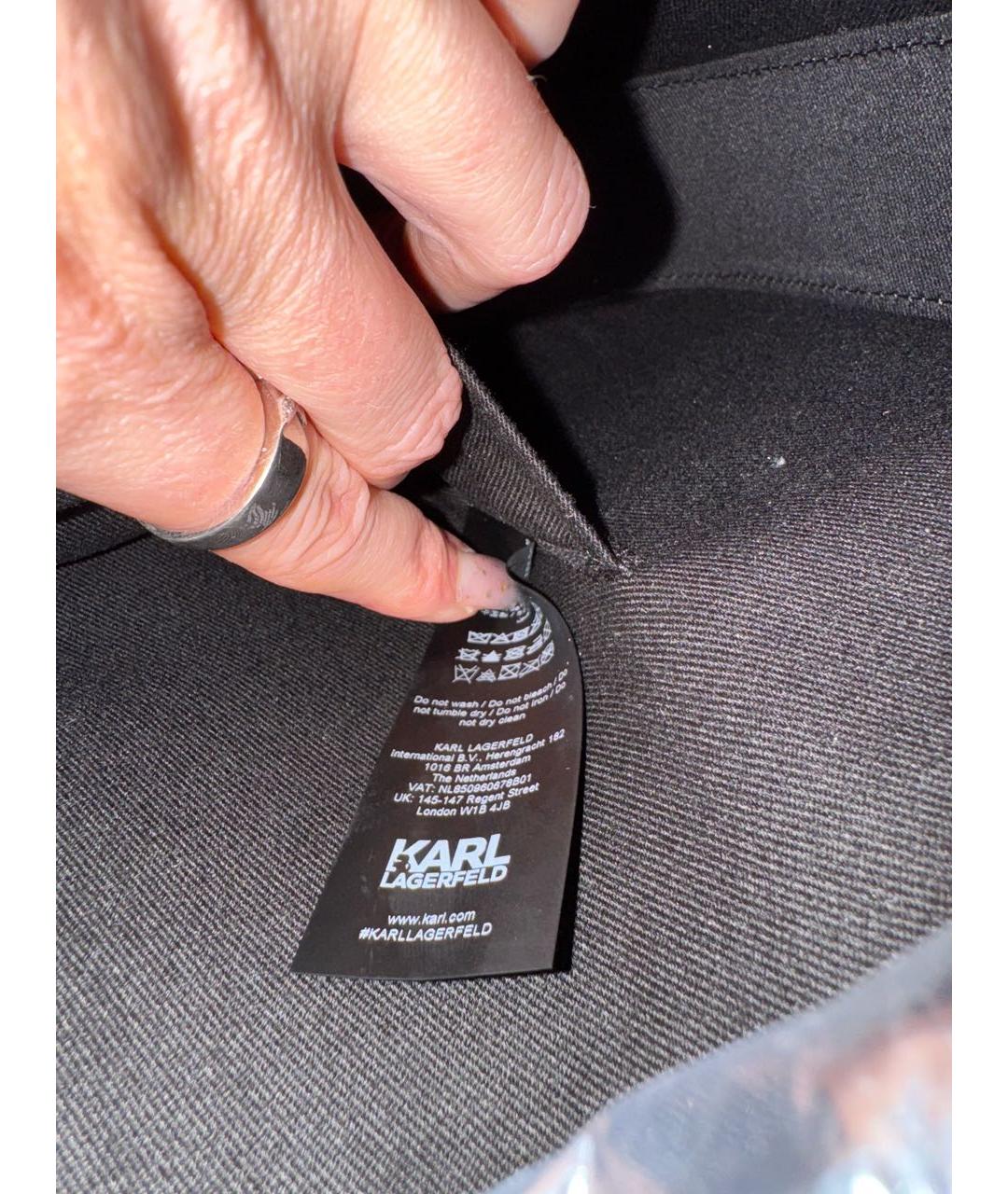 KARL LAGERFELD Черная сумка через плечо из искусственной кожи, фото 5