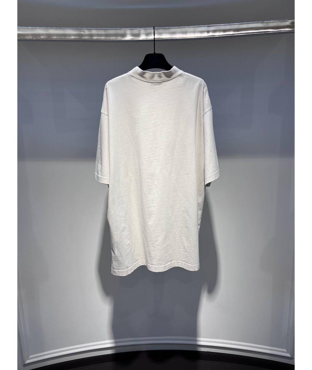 BALENCIAGA Белая хлопковая футболка, фото 3