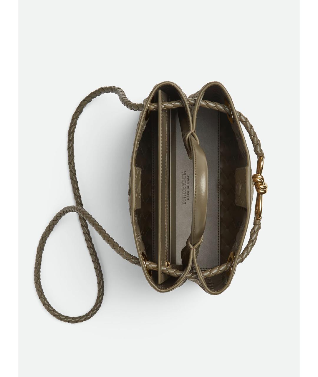 BOTTEGA VENETA Зеленая замшевая сумка тоут, фото 2