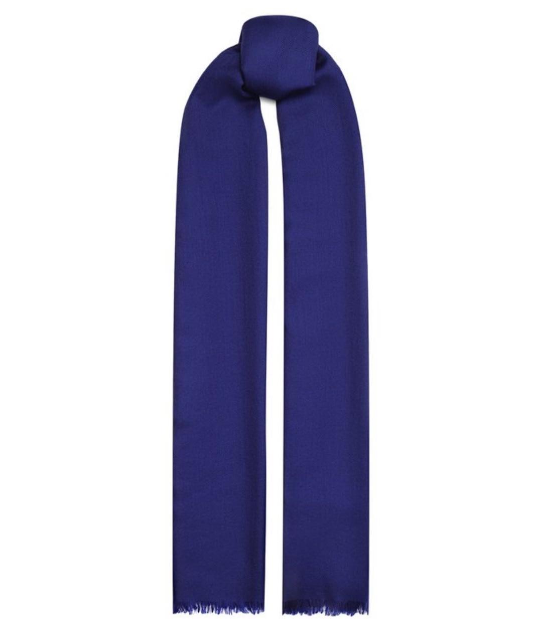 LORO PIANA Синий кашемировый шарф, фото 1