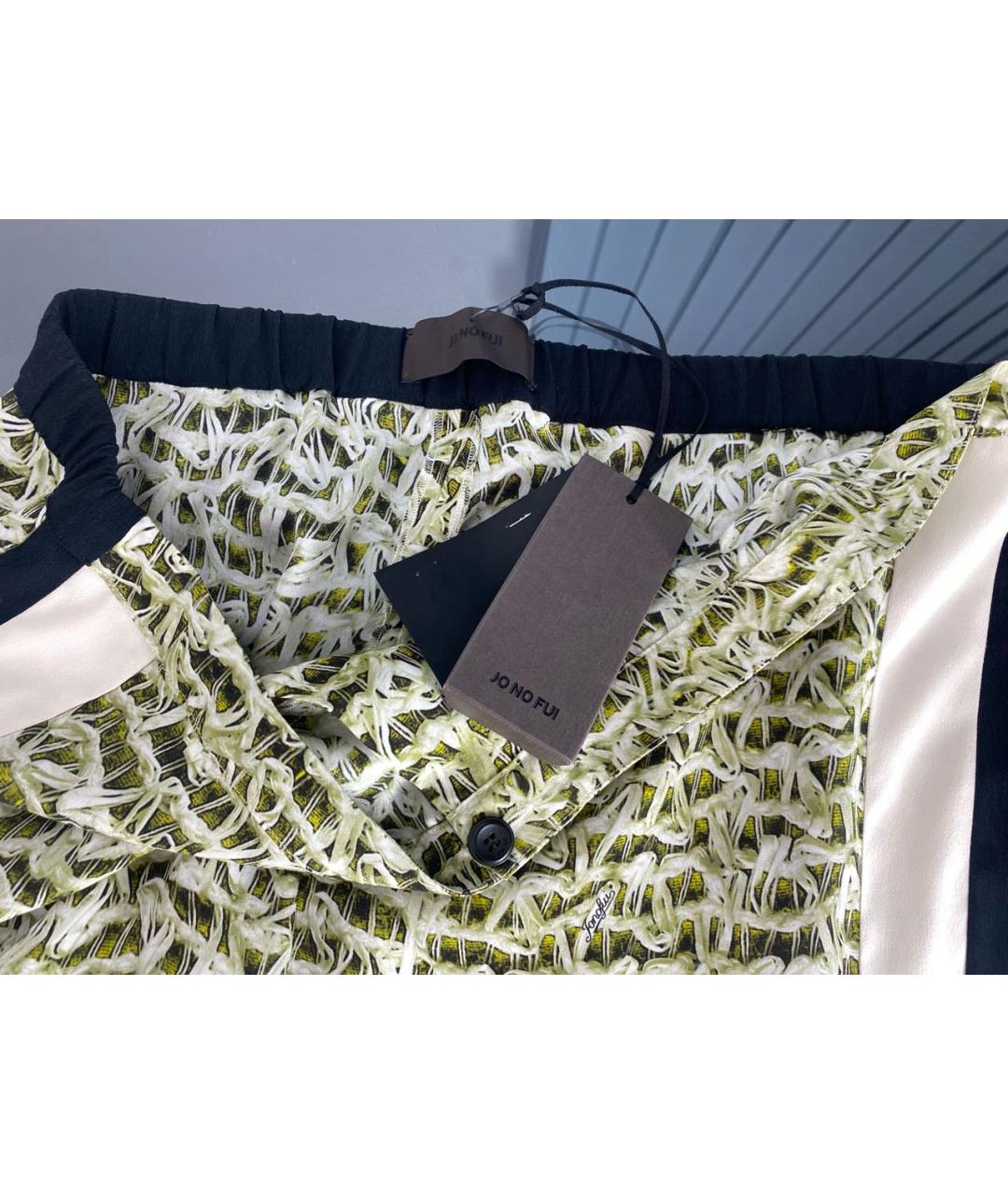 JO NO FUI Мульти шелковые прямые брюки, фото 3