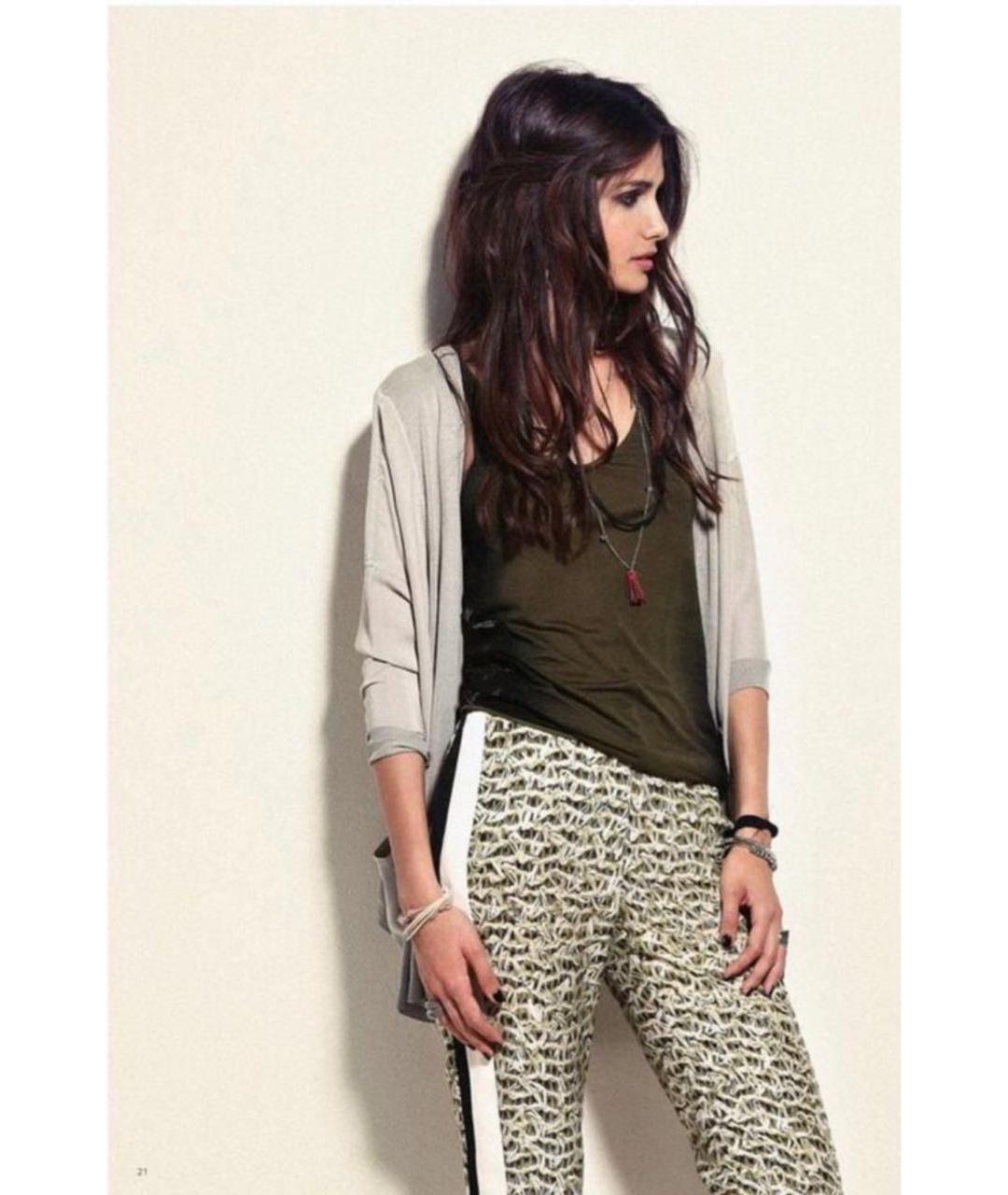 JO NO FUI Мульти шелковые прямые брюки, фото 7