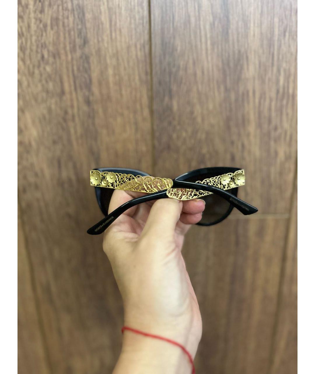 DOLCE&GABBANA Черные пластиковые солнцезащитные очки, фото 4