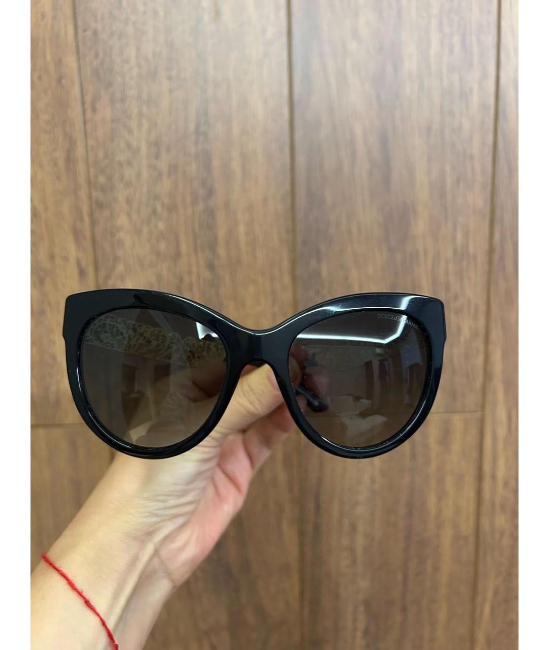 DOLCE&GABBANA Черные пластиковые солнцезащитные очки, фото 7