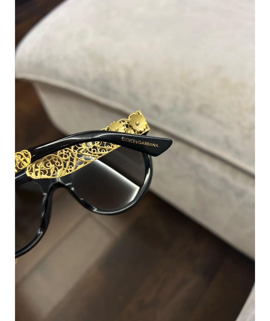 DOLCE&GABBANA Черные пластиковые солнцезащитные очки, фото 3