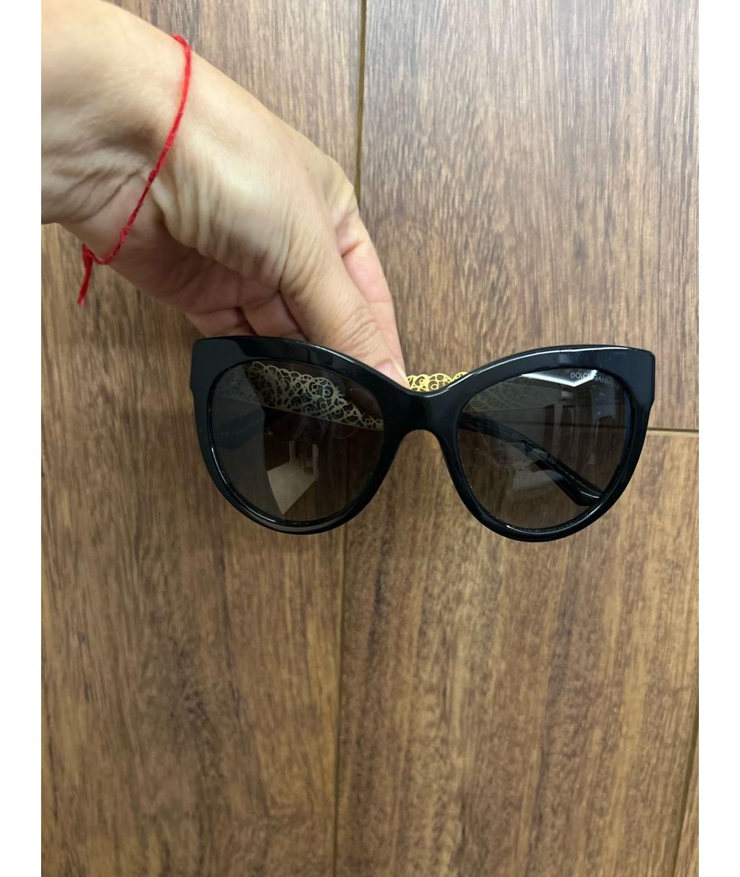 DOLCE&GABBANA Черные пластиковые солнцезащитные очки, фото 5