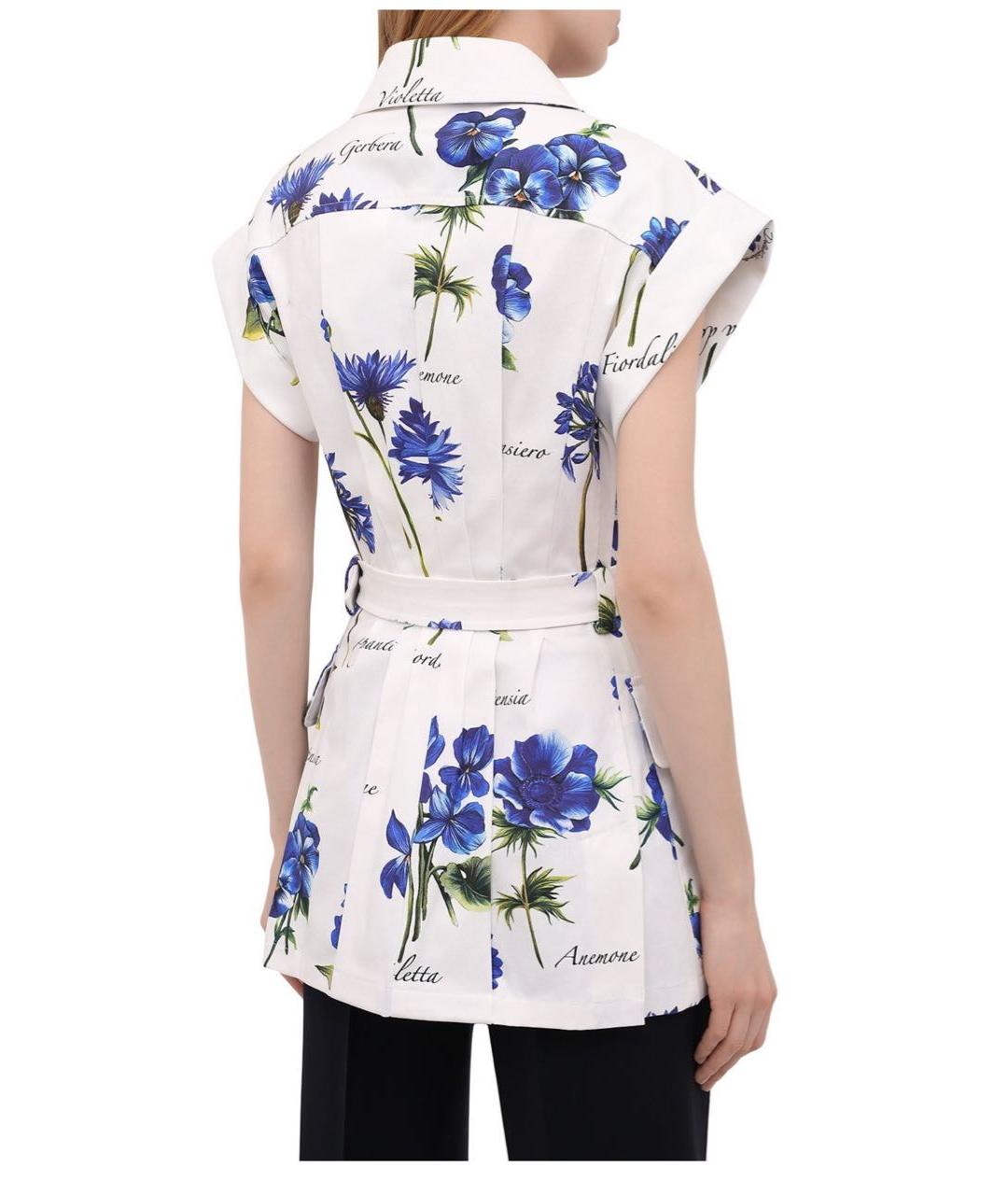 DOLCE&GABBANA Белый хлопковый костюм с брюками, фото 4